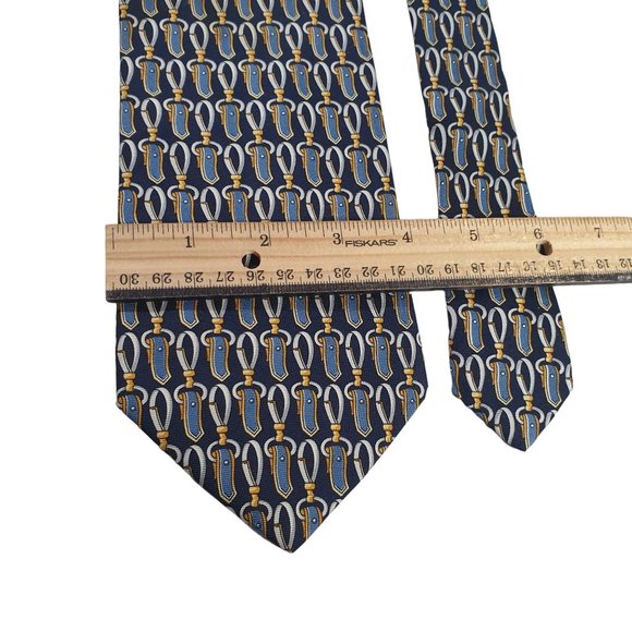 Paulo Gucci Mens Necktie Designer Luxury Horse Accessory Italian Work Office - Picture 3 of 5